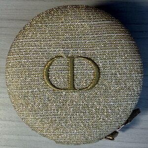 Dior Beauty GWP Gold Shimmer Round Vanity Pouch